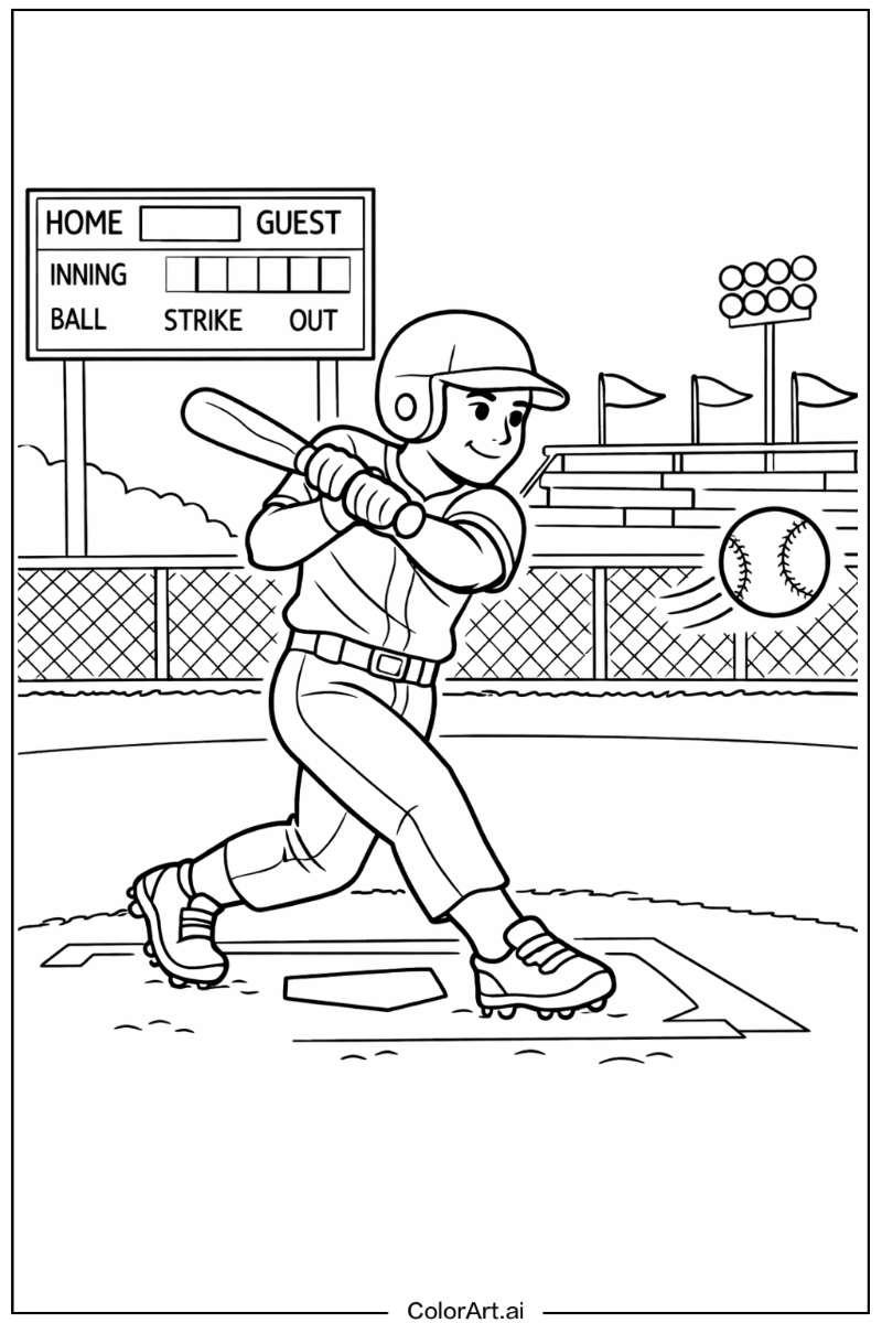 Baseball with Baseball player Theme