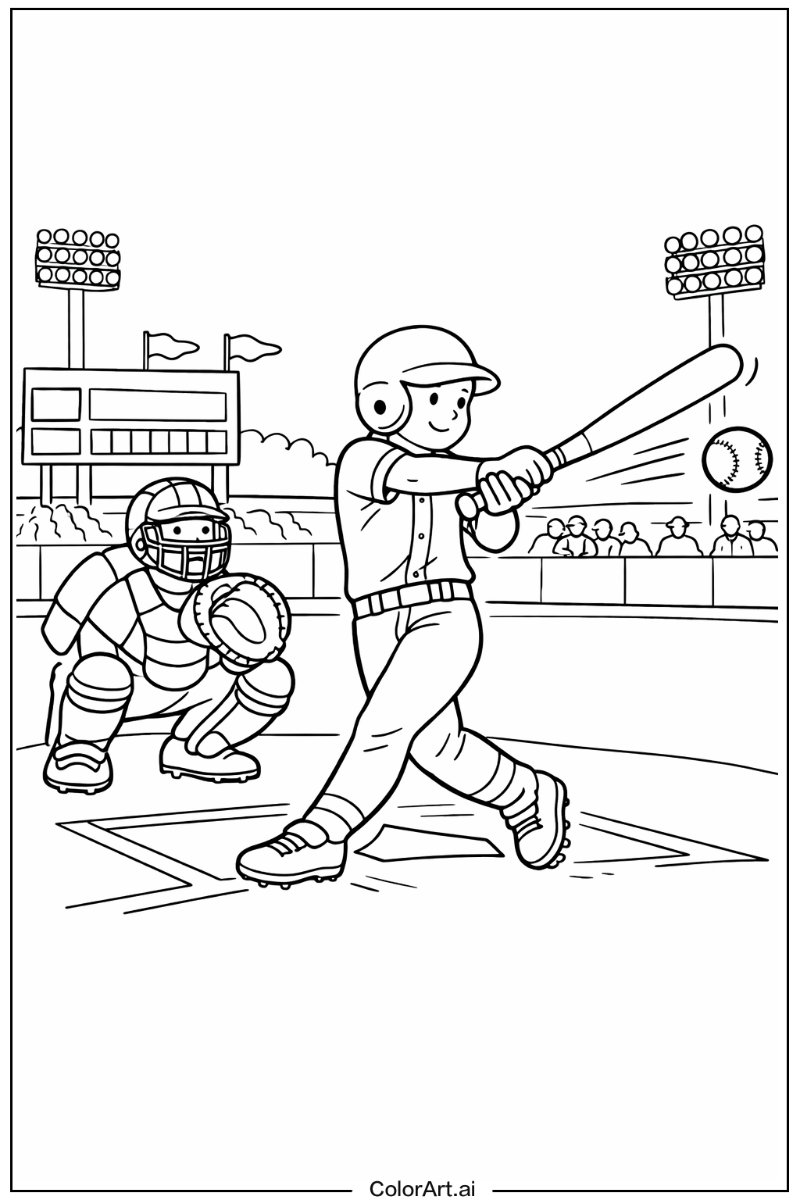 Swing Baseball Scene