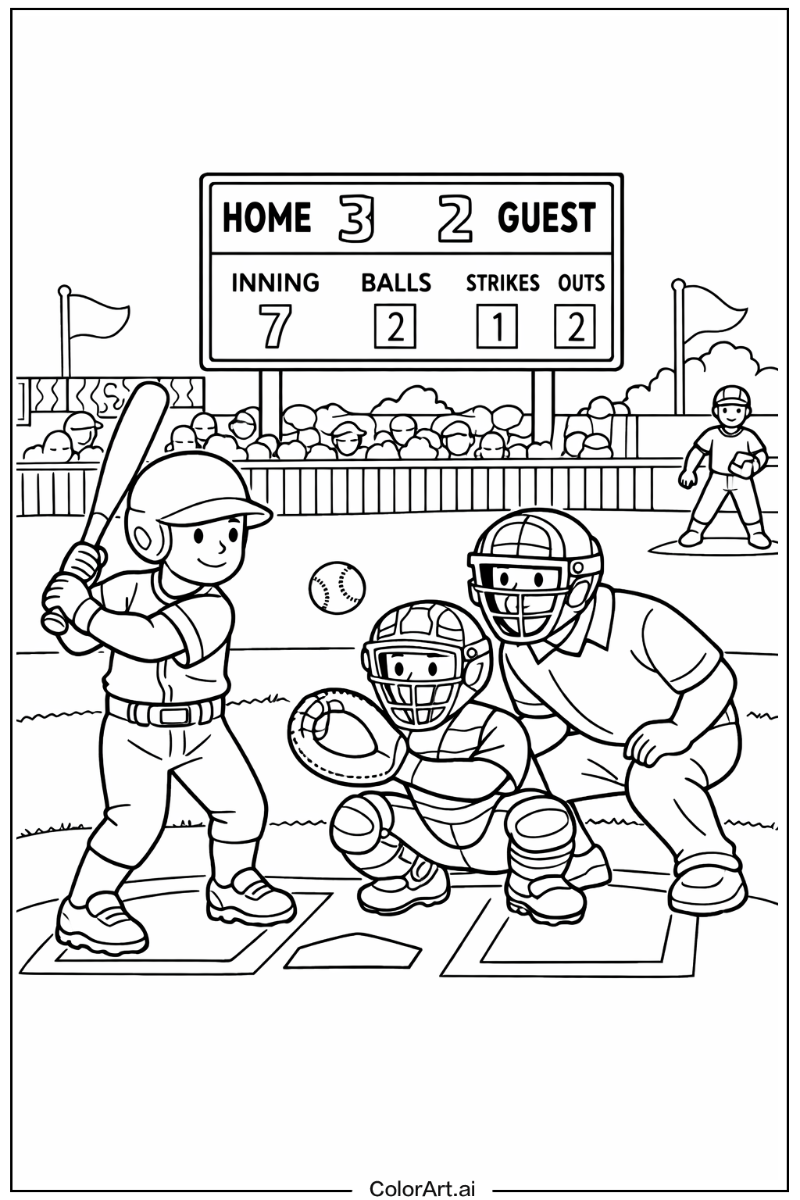 Score Baseball Scene