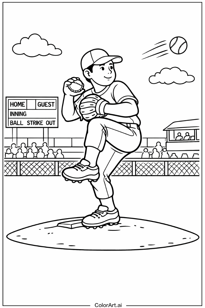 Pitcher Baseball Design