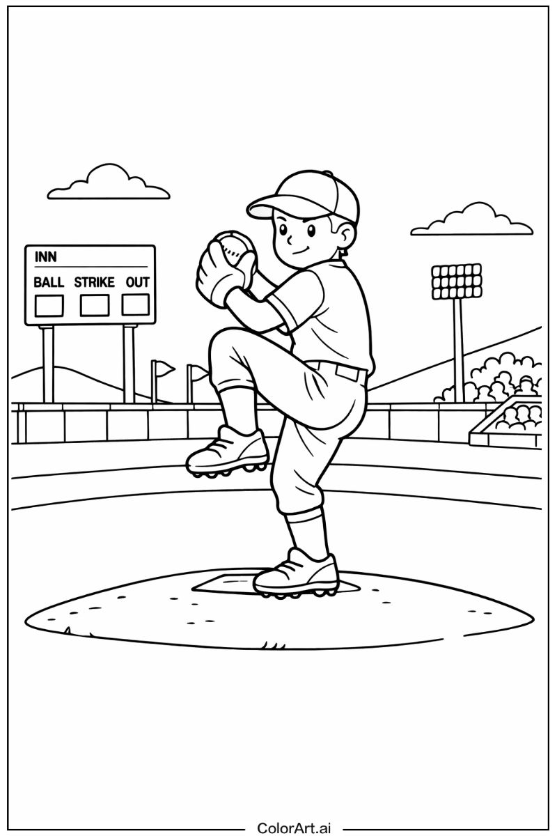 Pitcher Baseball Design