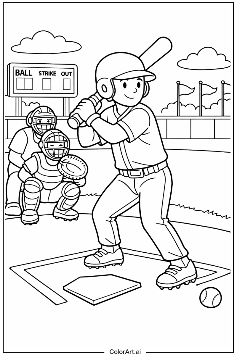 Baseball with Batter Theme