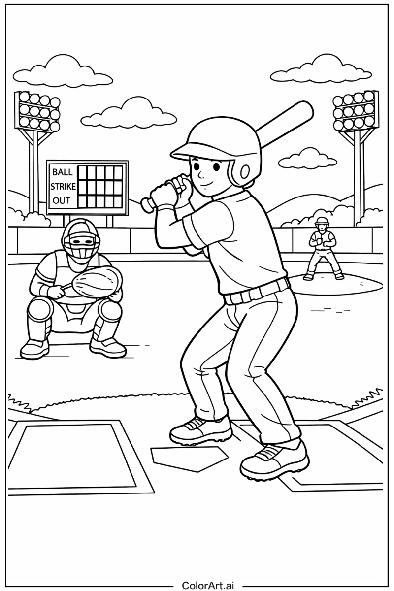 Baseball with Batter Theme
