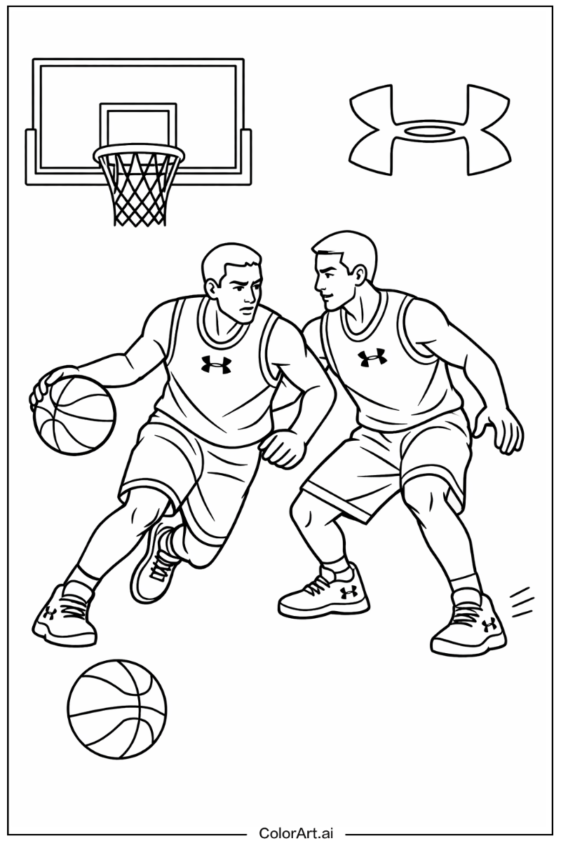 Basketball with Under armour basketball Theme