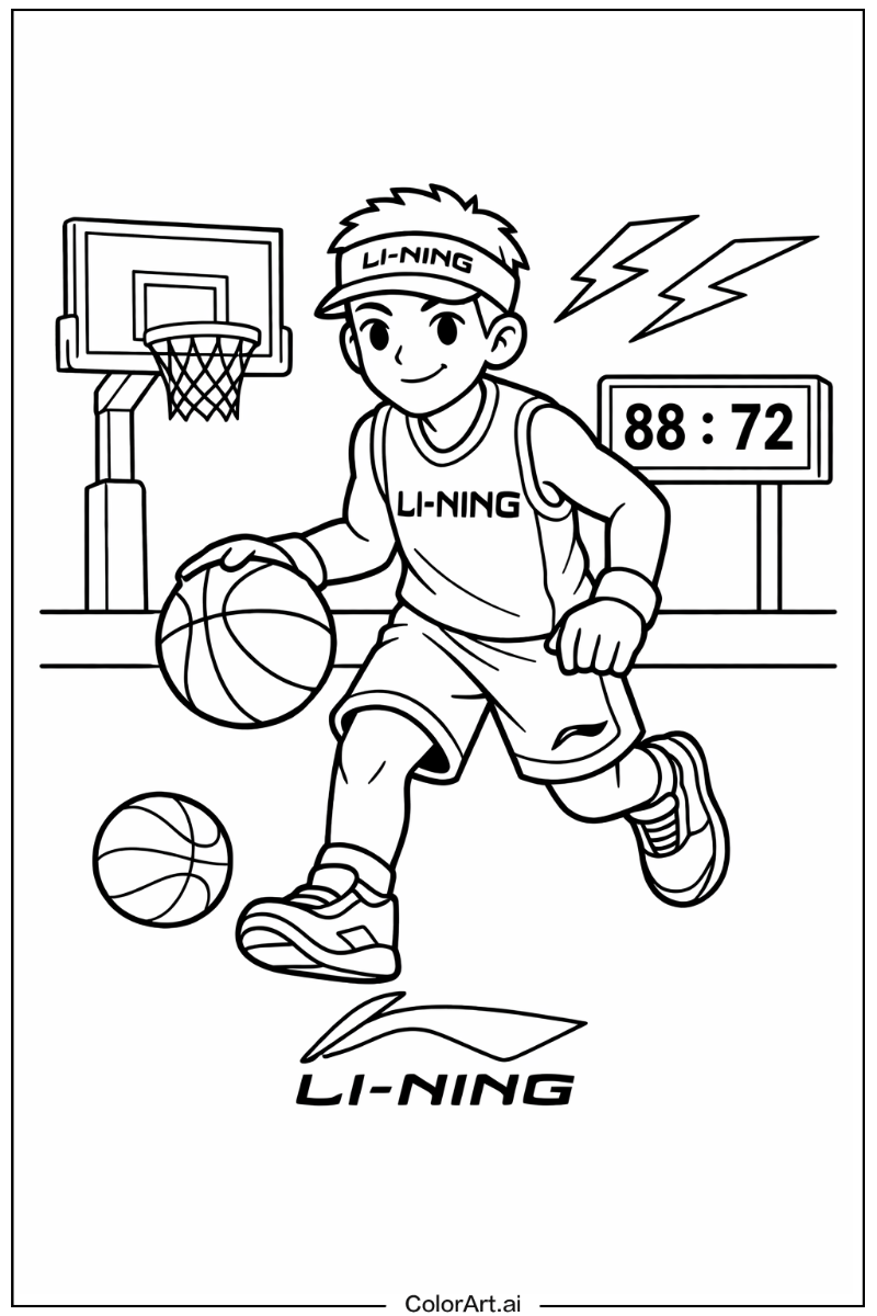Basketball with Li-ning basketball Theme