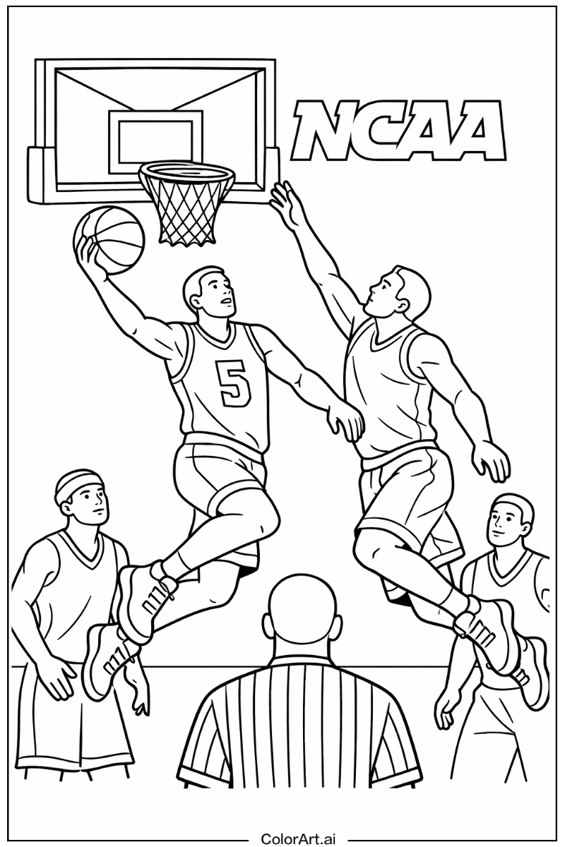 Basketball with Ncaa basketball Theme