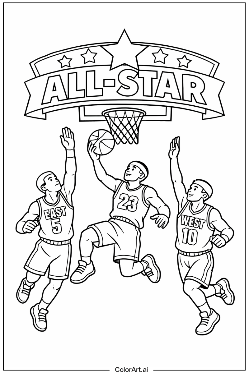 All star game basketball Basketball Design