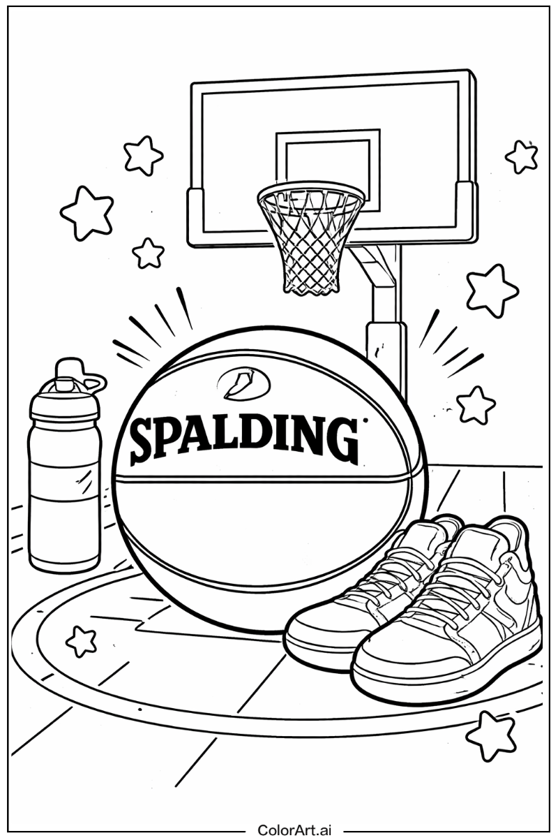 Basketball with Spalding basketball Theme 2