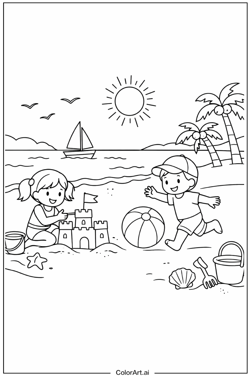 Beach Playing Outside 3