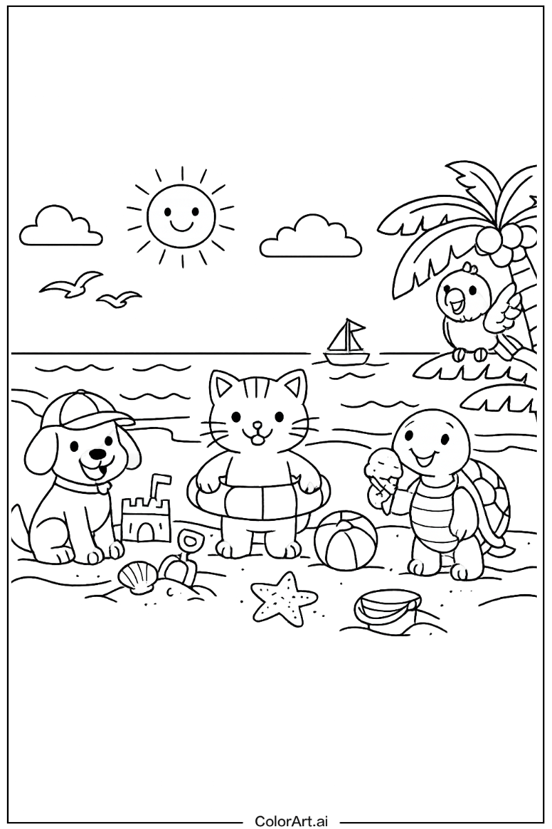 Beach with Friends 3