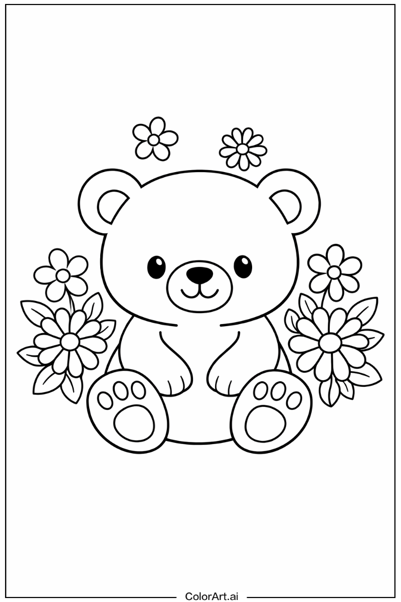 bear with Flowers 4