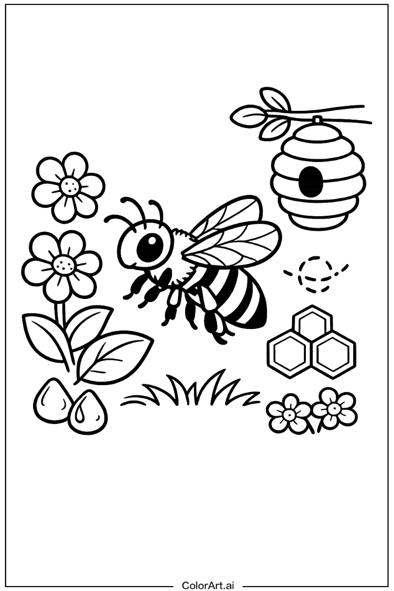 Western honey bee Bee Design