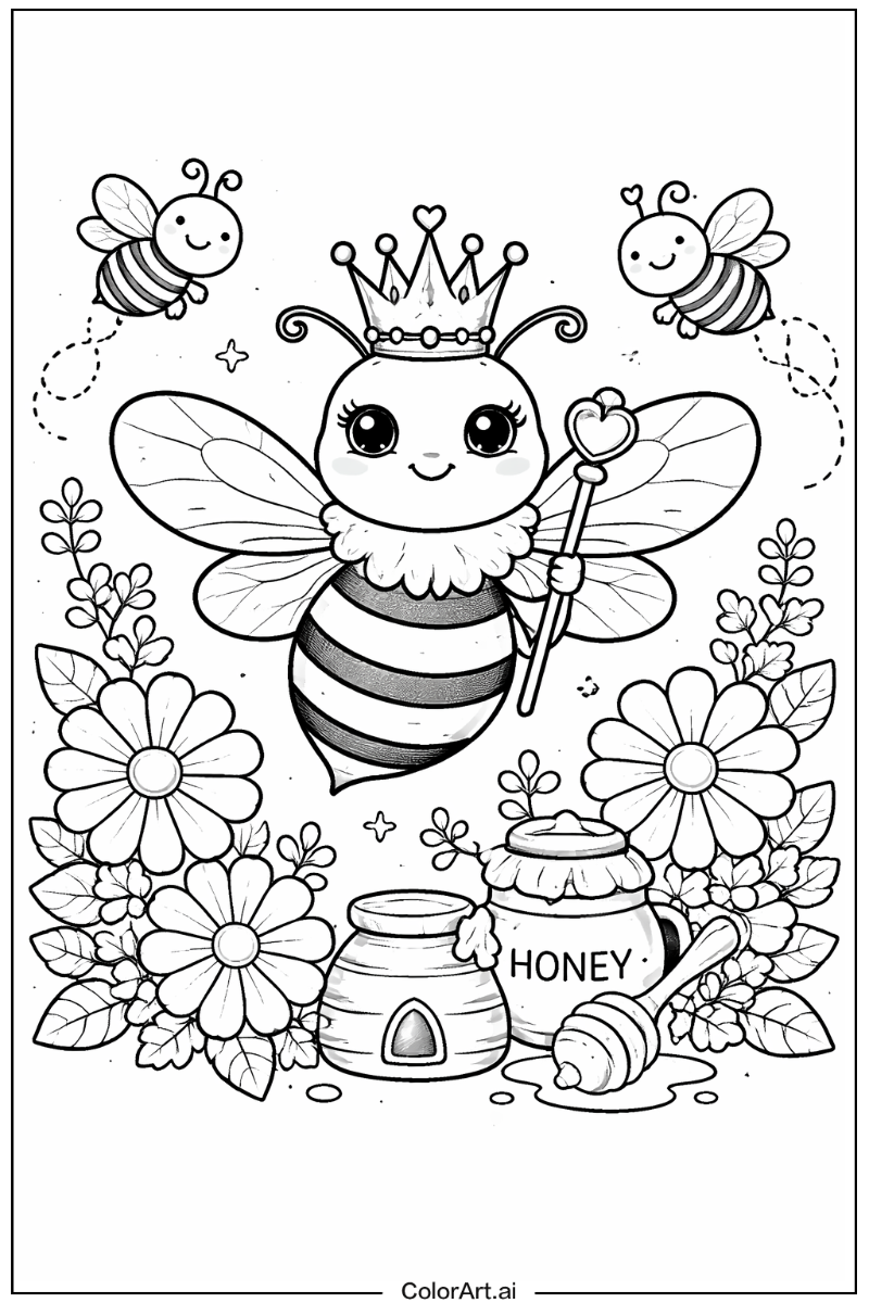 Bee with Queen bee Theme
