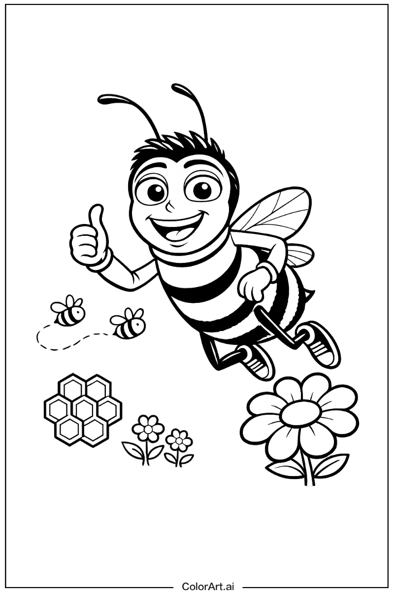 Bee with Bee movie character Theme