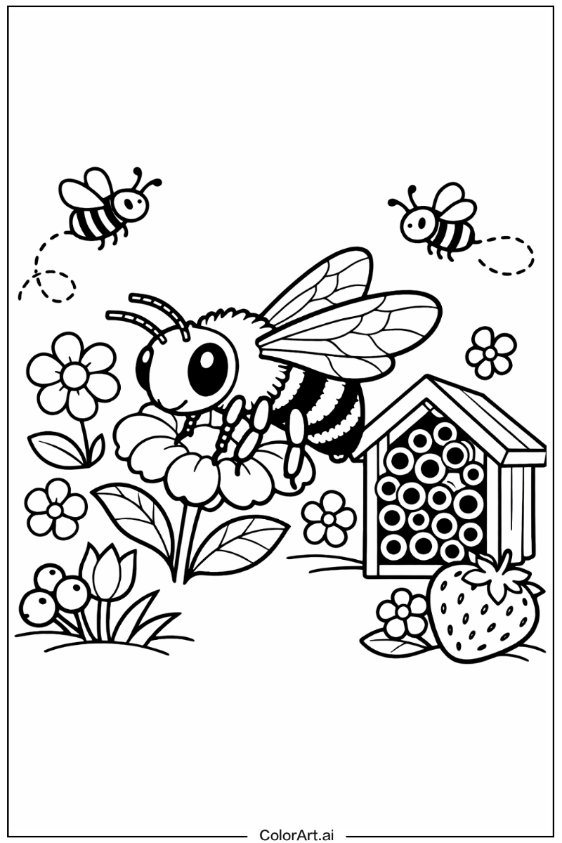 Bee with Mason bee Theme 2