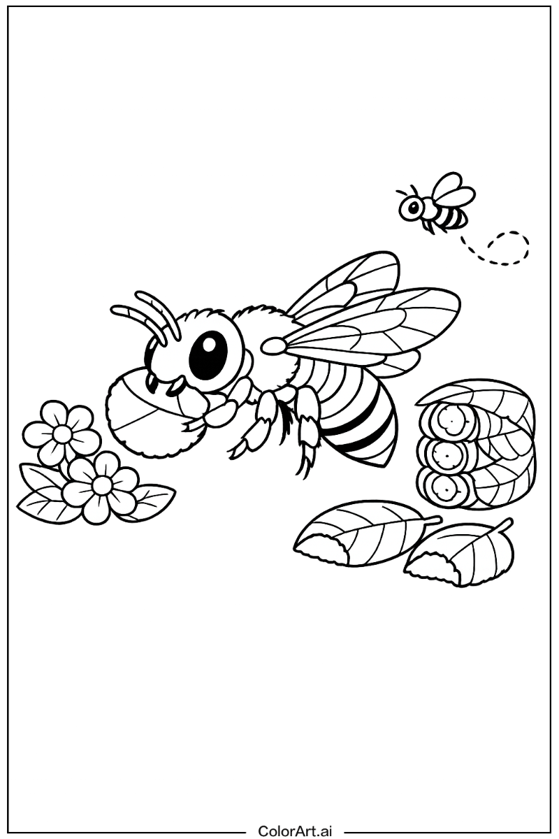 Leafcutter bee Bee Design 2