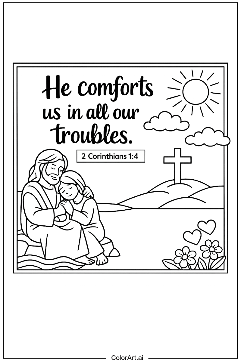 Verse about comfort Bible verse Scene