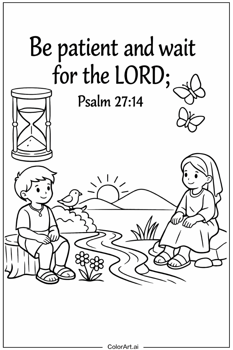 Verse about patience Bible verse Scene