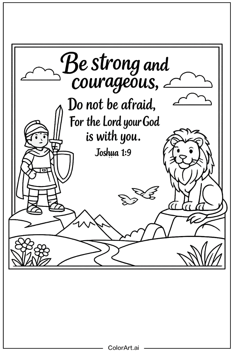 Verse about courage Bible verse Design