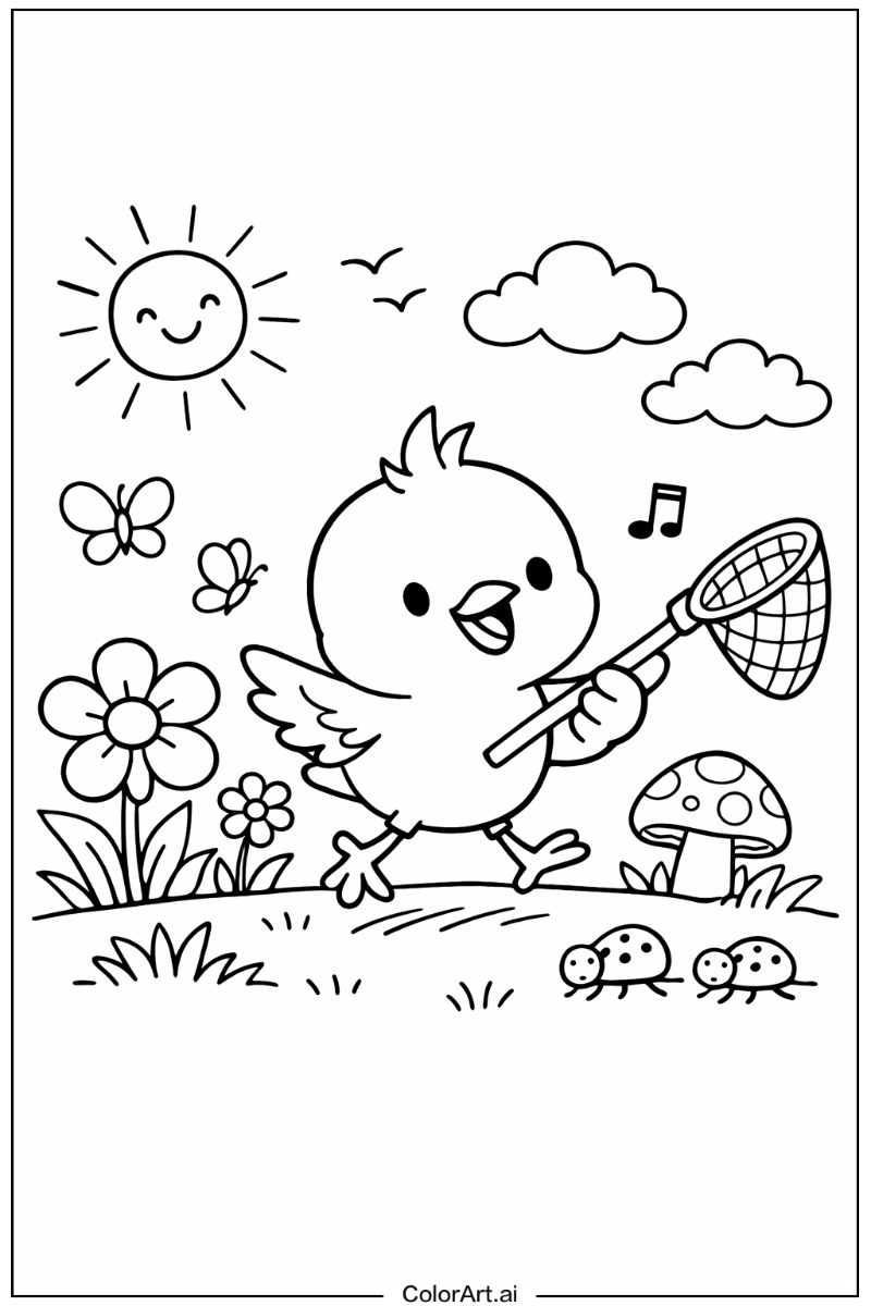 bird Playing Outside 2