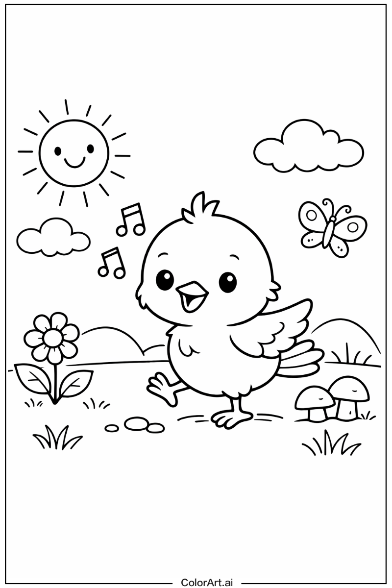 bird Playing Outside 3