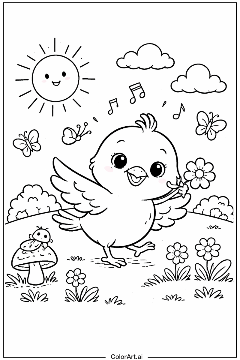 bird Playing Outside 1