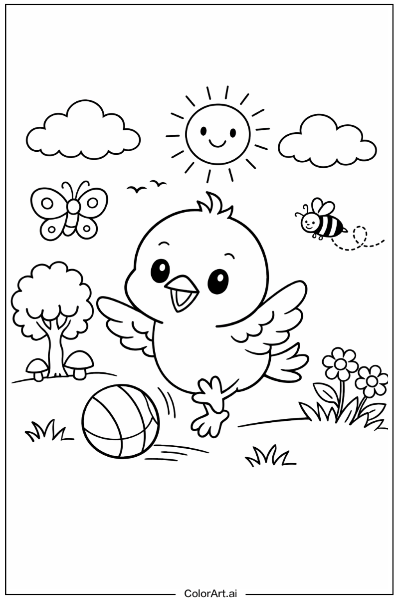 bird Playing Outside 4