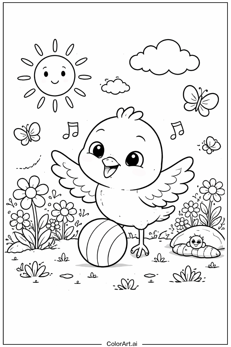 bird Playing Outside 5