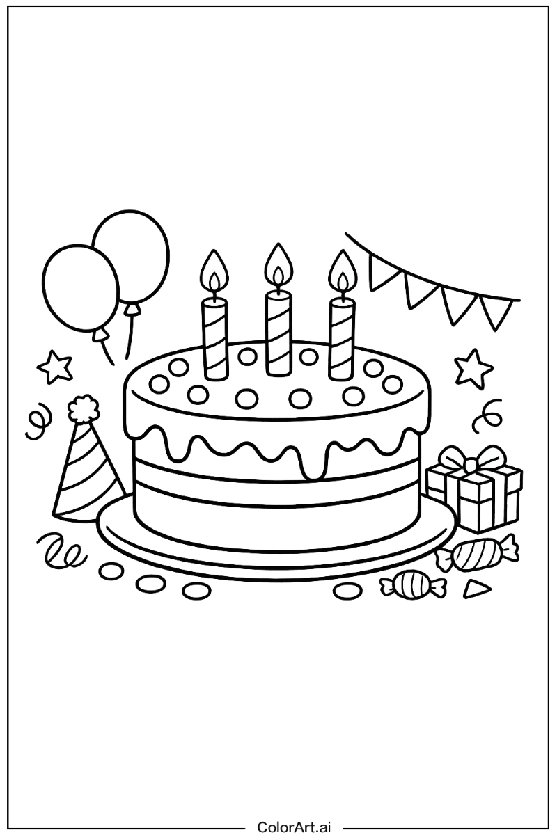 Minimalist birthday cake Birthday cake Scene
