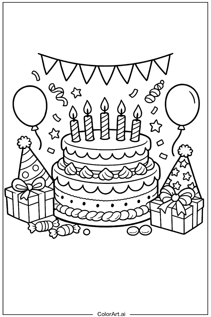 Birthday cake with Vintage birthday cake Theme