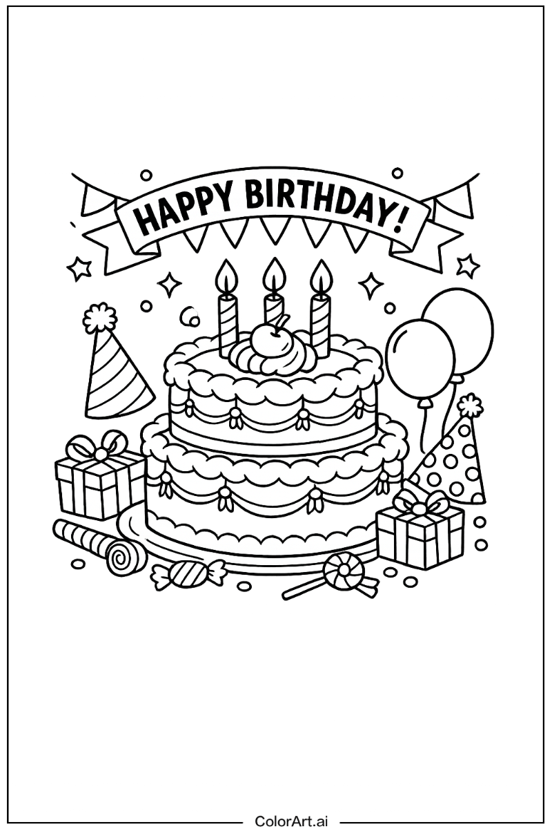 Retro birthday cake Birthday cake Design