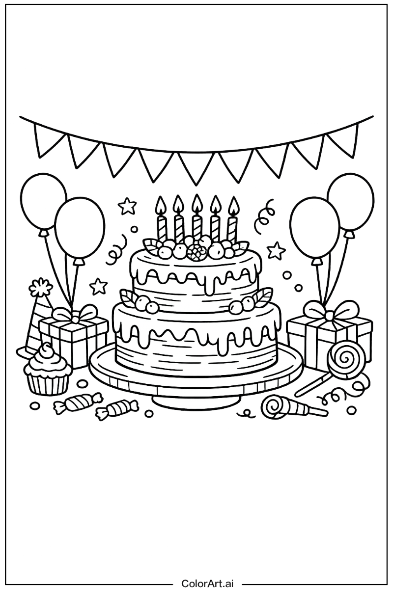 Rustic birthday cake Birthday cake Scene