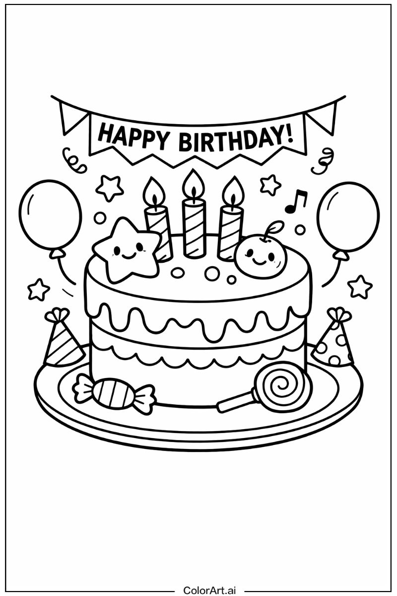 Cute birthday cake Birthday cake Scene 2