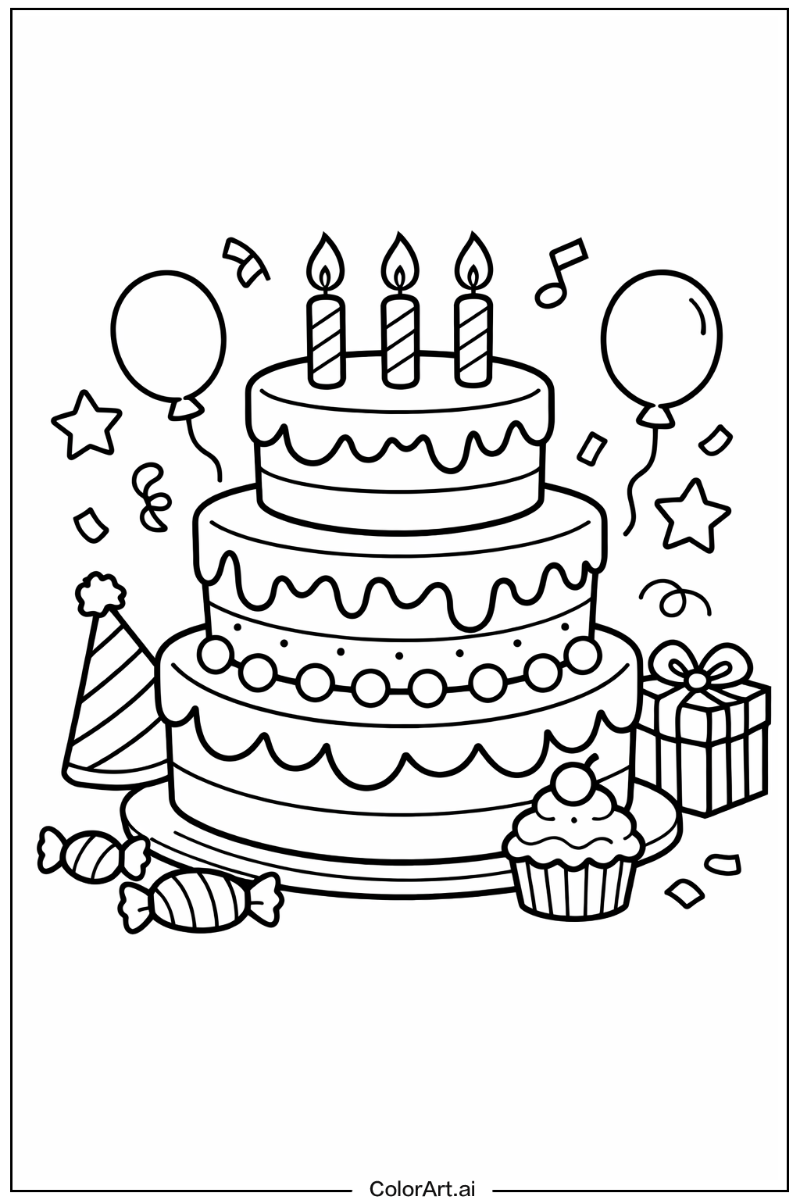 Birthday cake with Cartoon birthday cake Theme 2