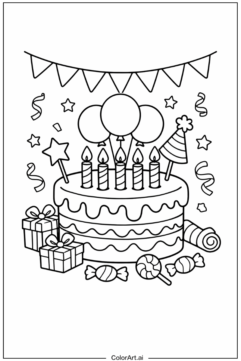 Birthday cake with Cartoon birthday cake Theme