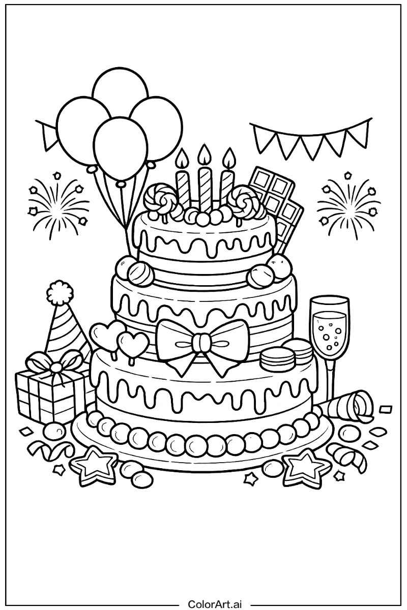 Birthday cake with Luxury birthday cake Theme