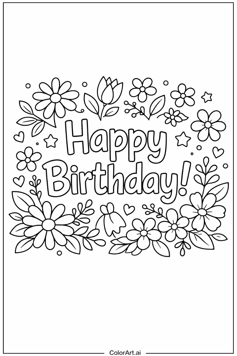 birthday with Flowers 2