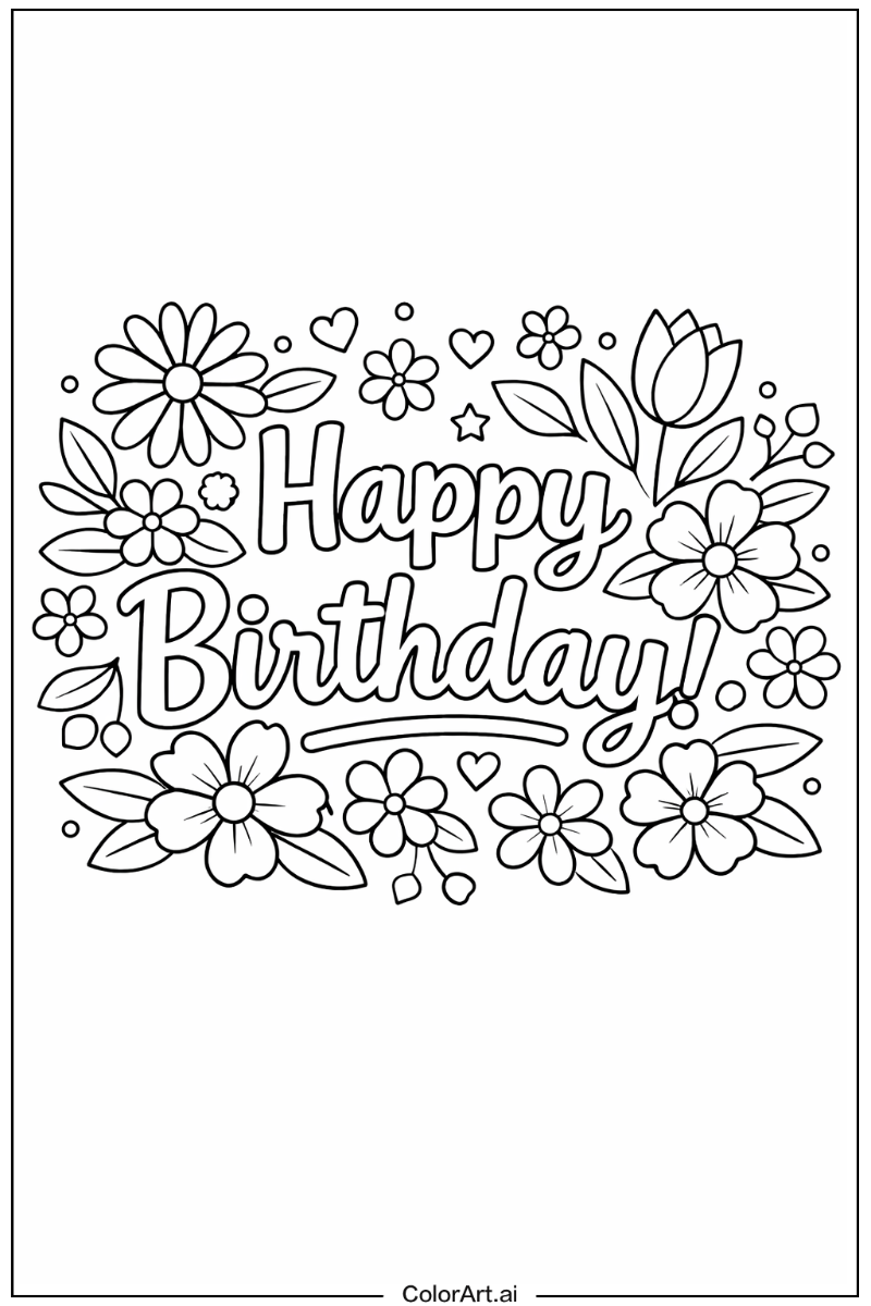 birthday with Flowers 3