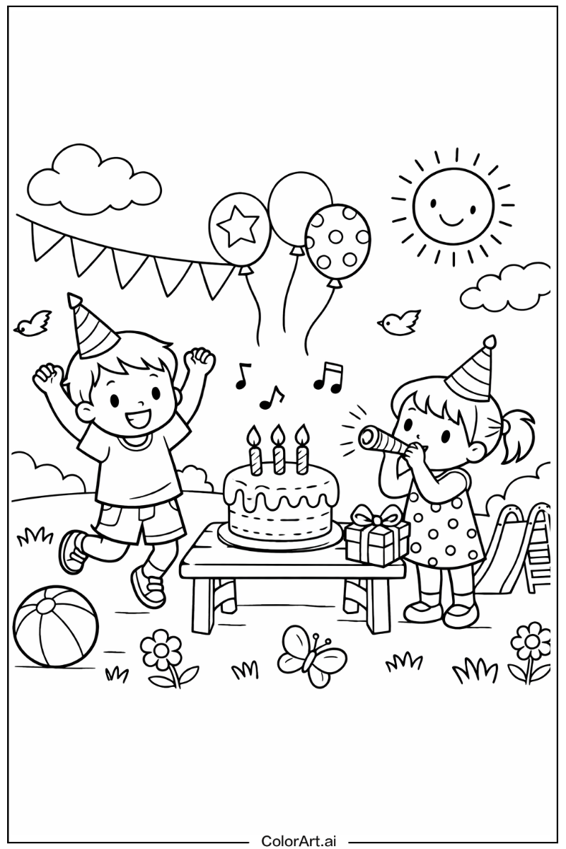 birthday Playing Outside 1