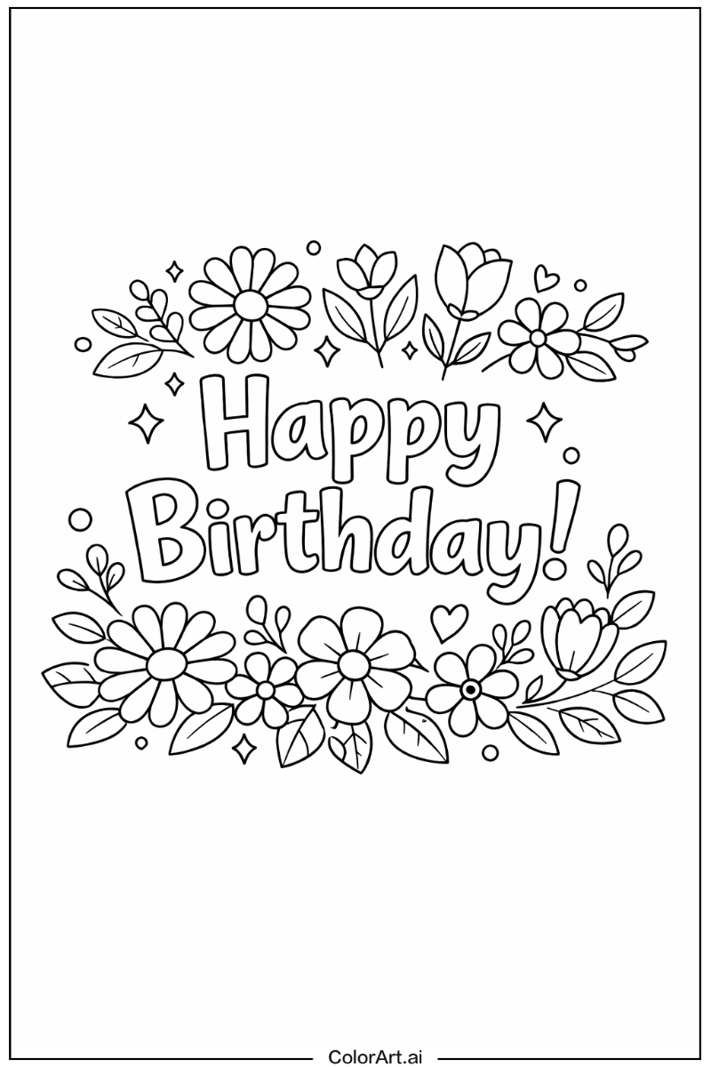 birthday with Flowers 4