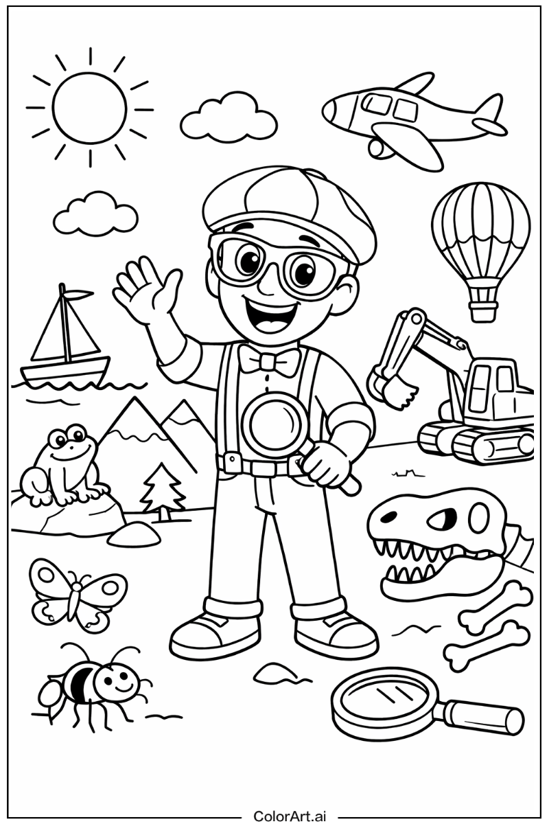 Blippi with Blippi exploring Theme