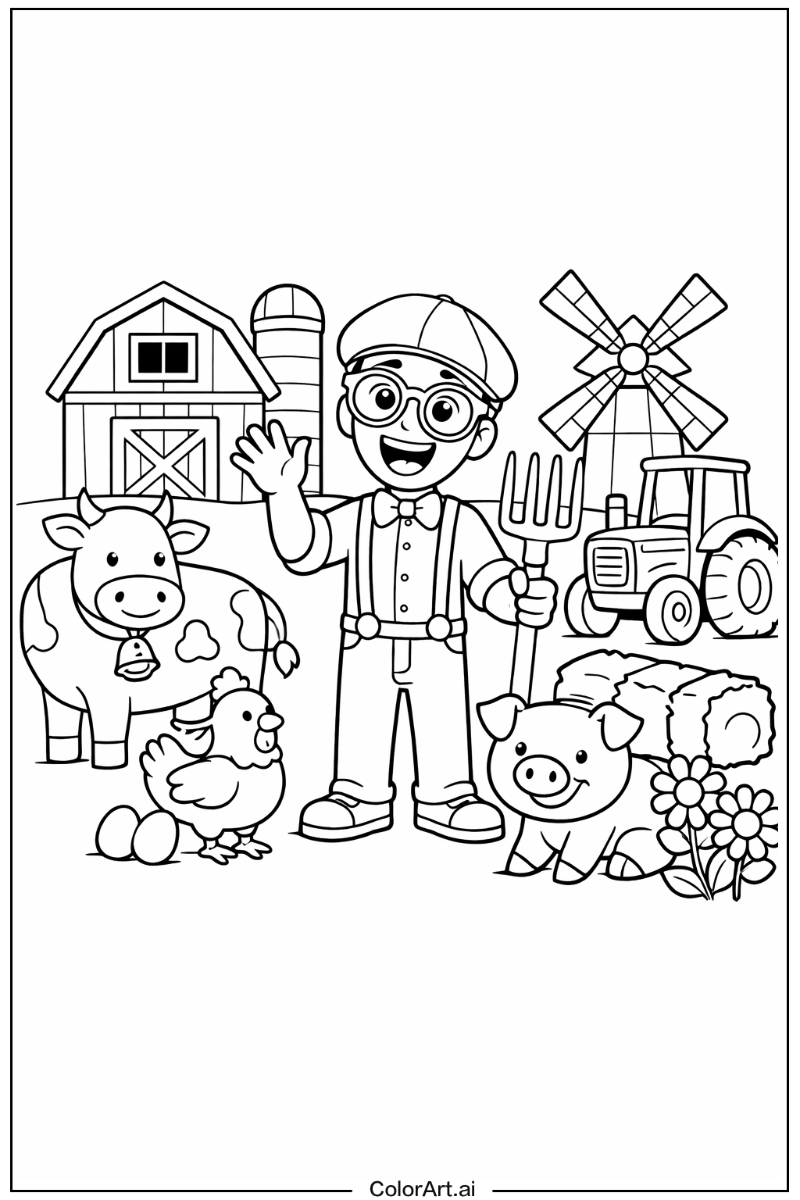 Blippi farm visit Blippi Design
