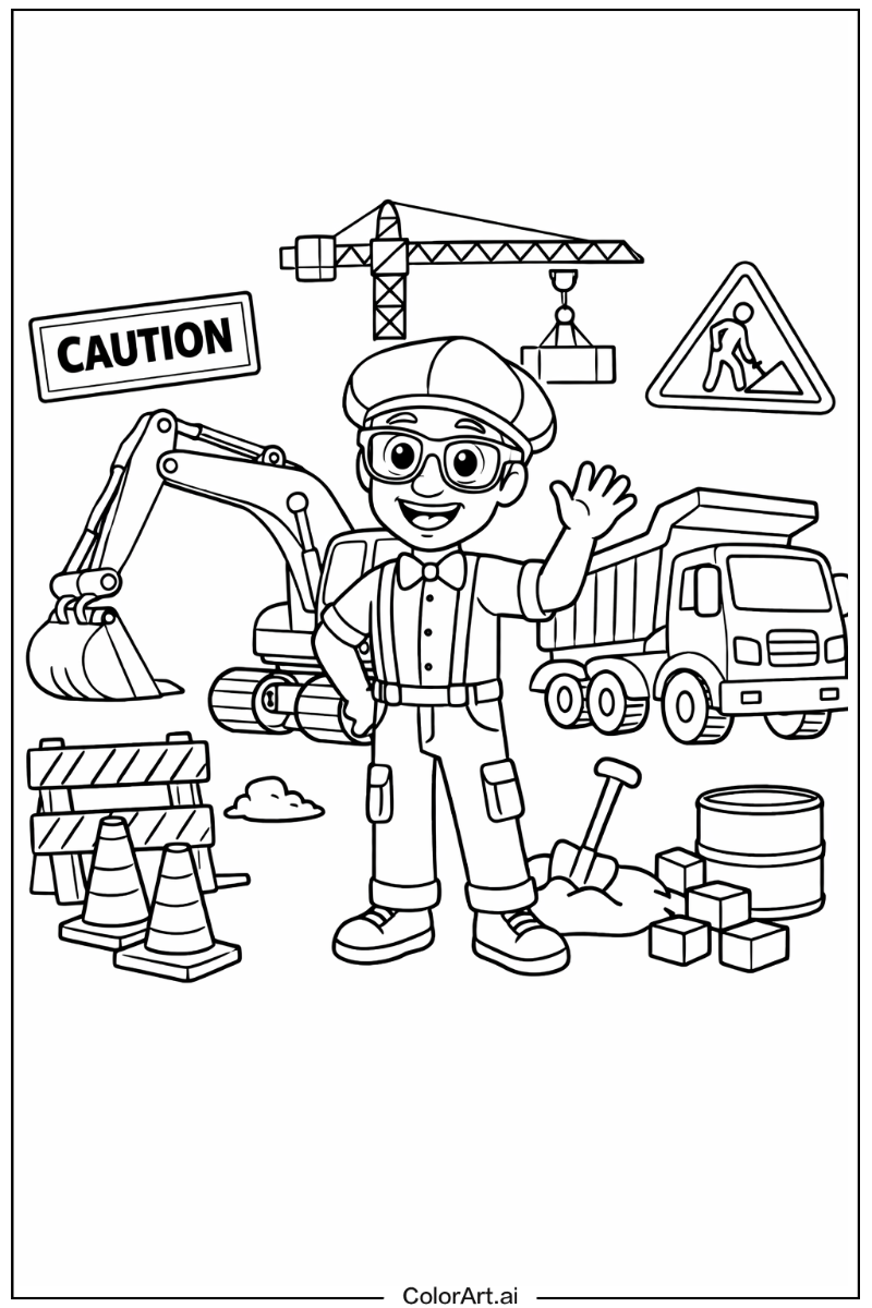 Blippi construction site Blippi Scene