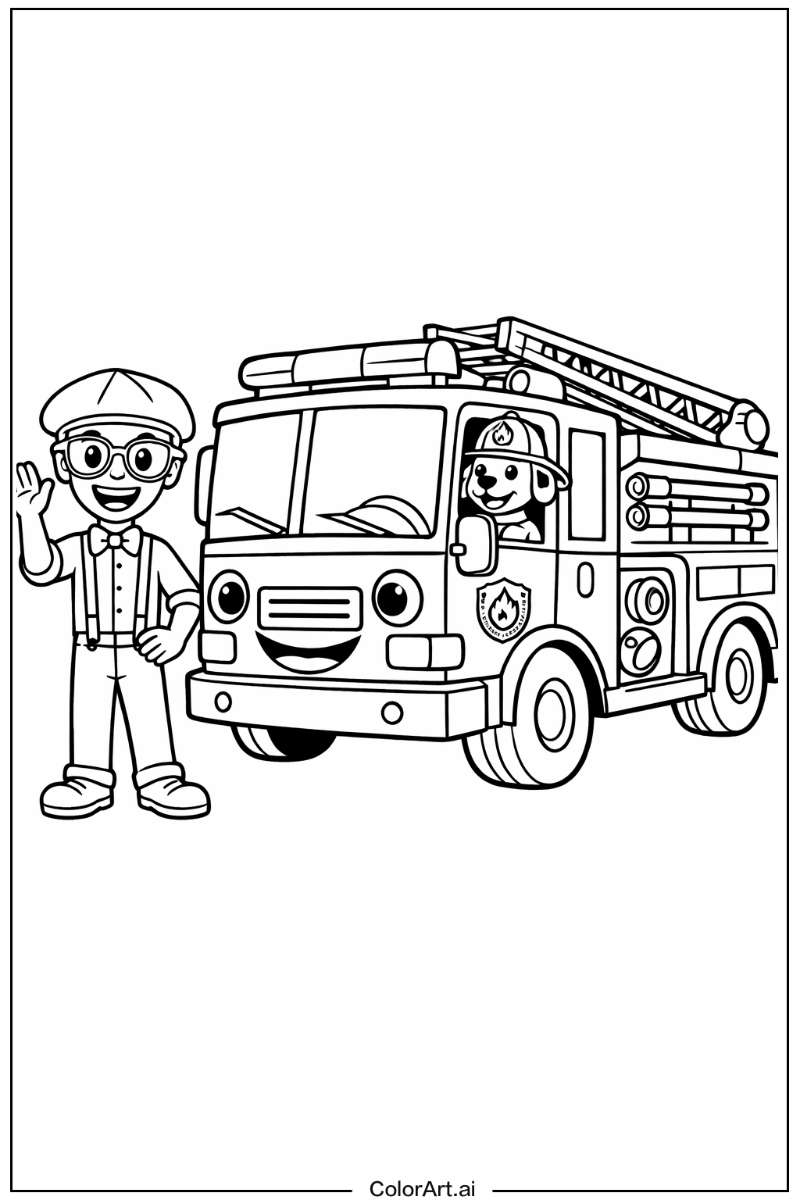 Blippi fire truck Blippi Design