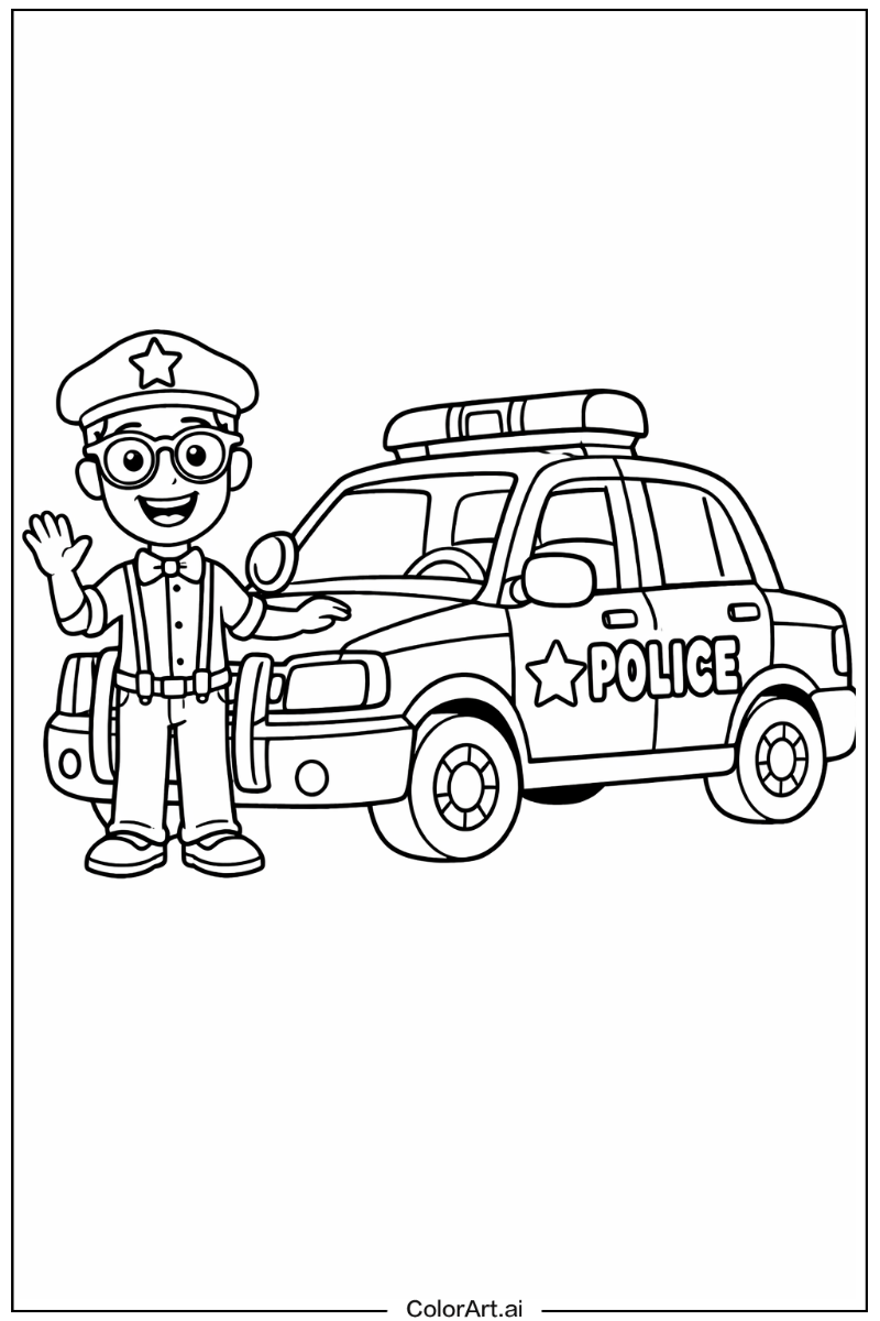 Blippi police car Blippi Scene