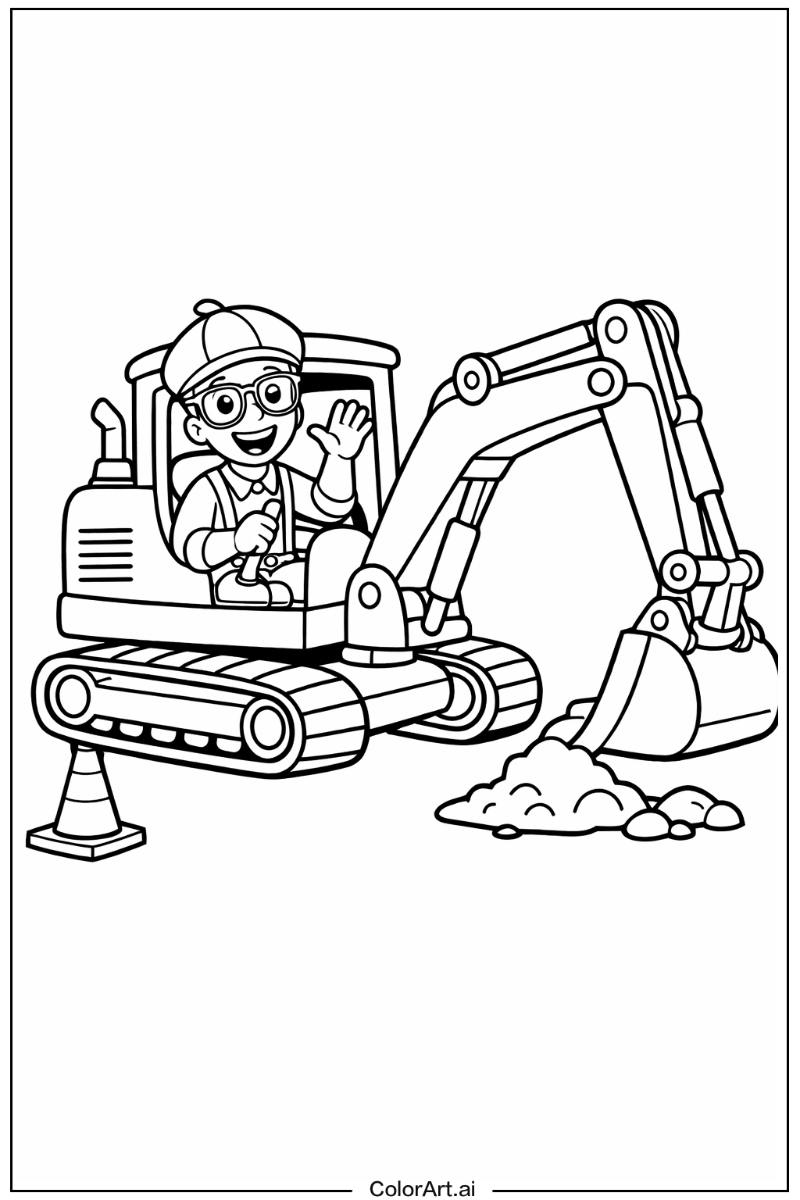 Blippi excavator Blippi Scene