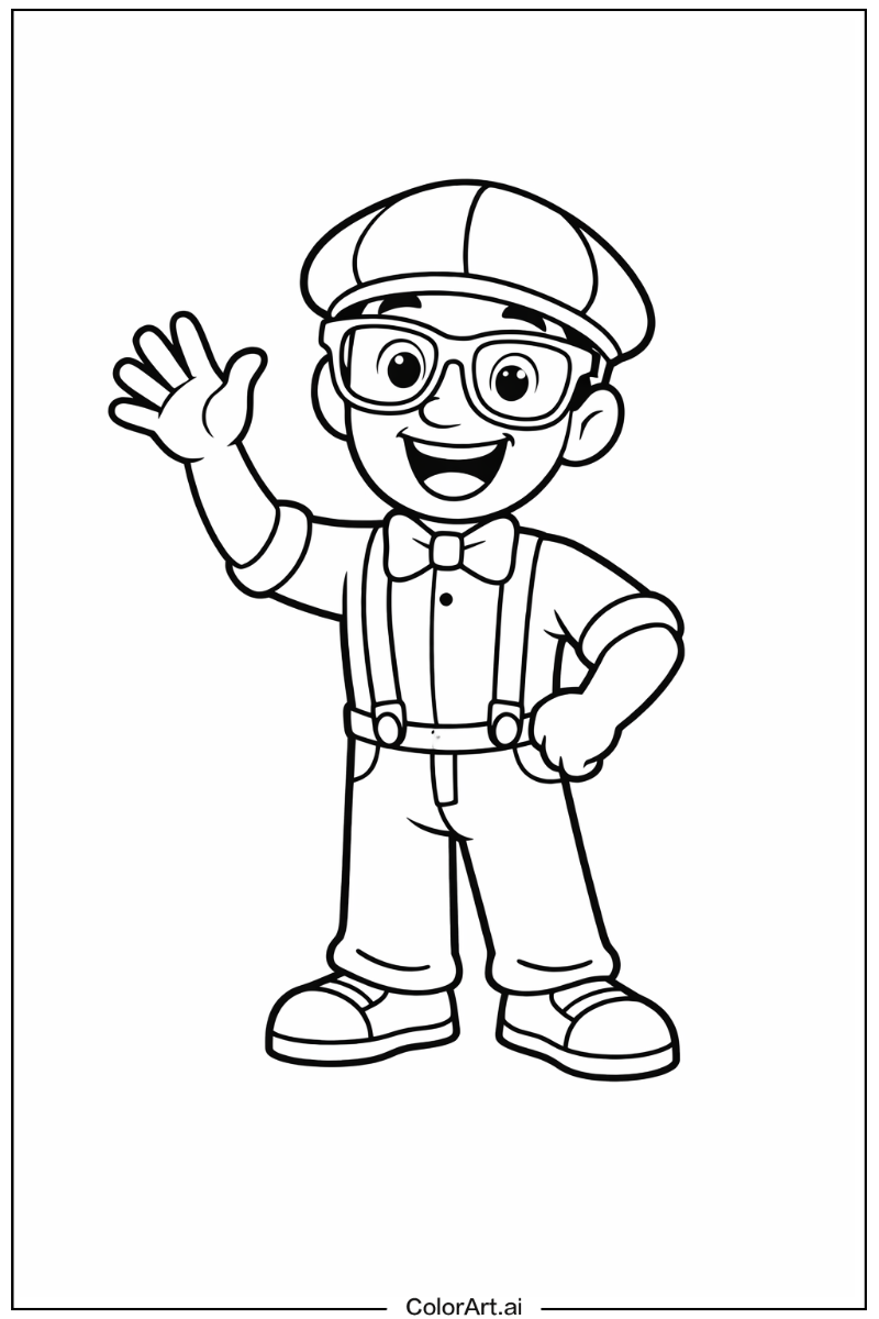 Blippi waving Blippi Design