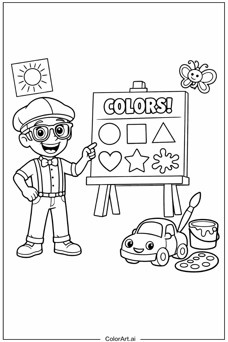 Blippi with Blippi colors lesson Theme