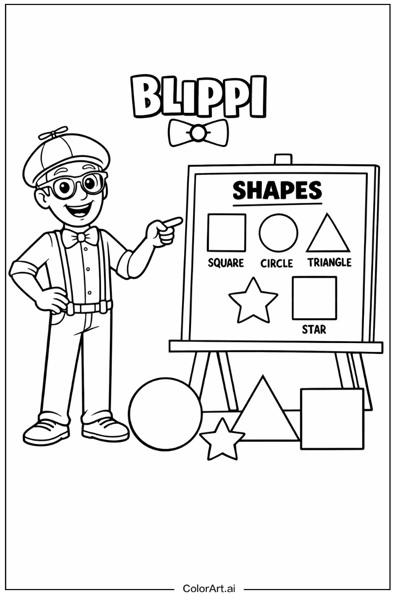 Blippi shapes lesson Blippi Scene