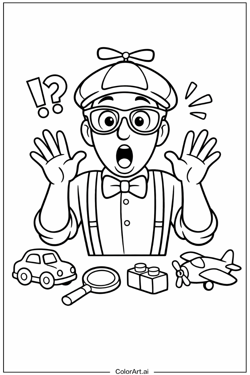 Blippi with Blippi surprised Theme